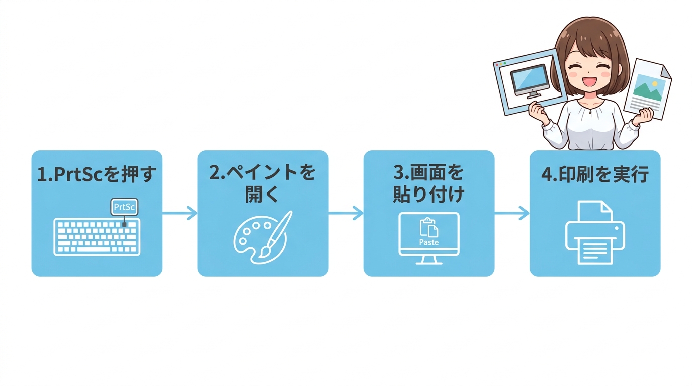 パソコンのスクリーンショットを印刷する基本手順