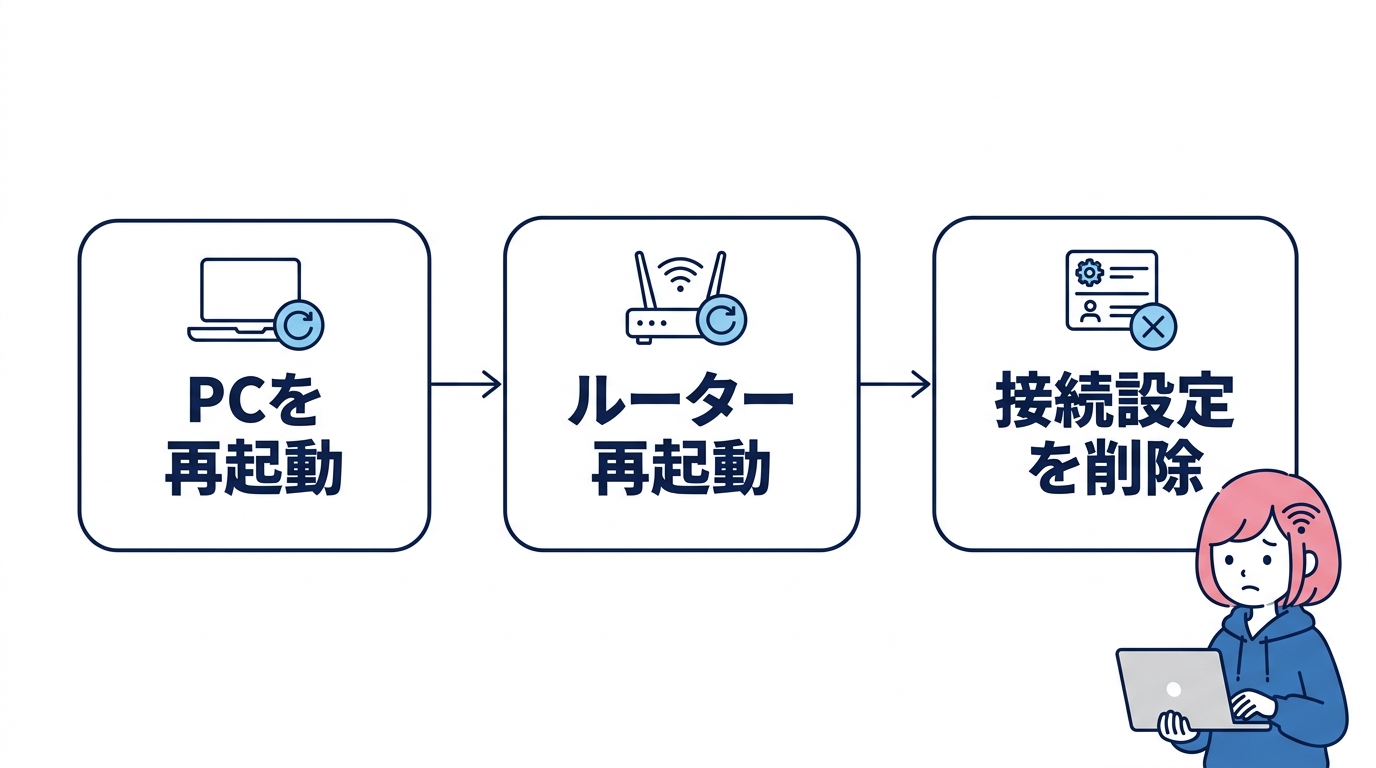繋がらない原因を特定する3ステップ切り分け術
