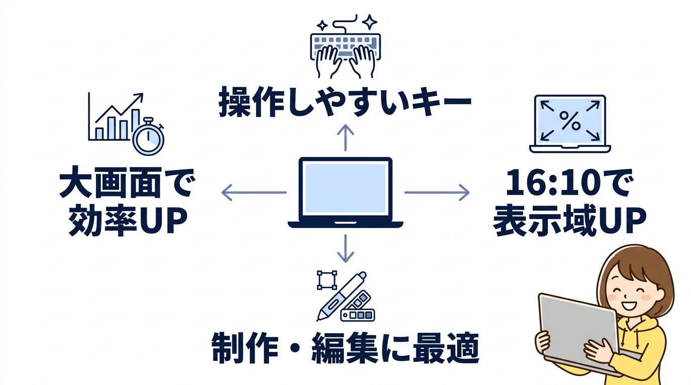 16インチパソコンの4つのメリット