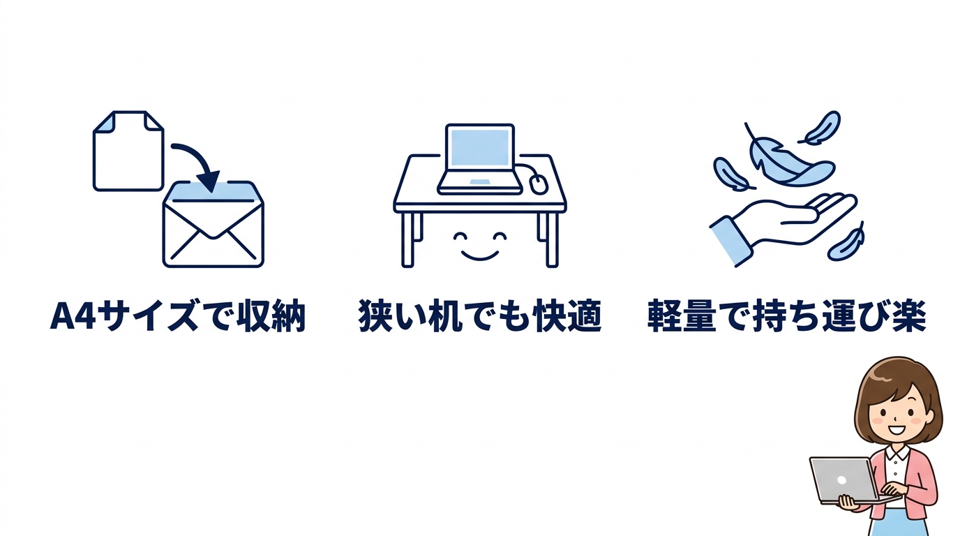 13.3インチが持ち歩きに最適な3つの理由