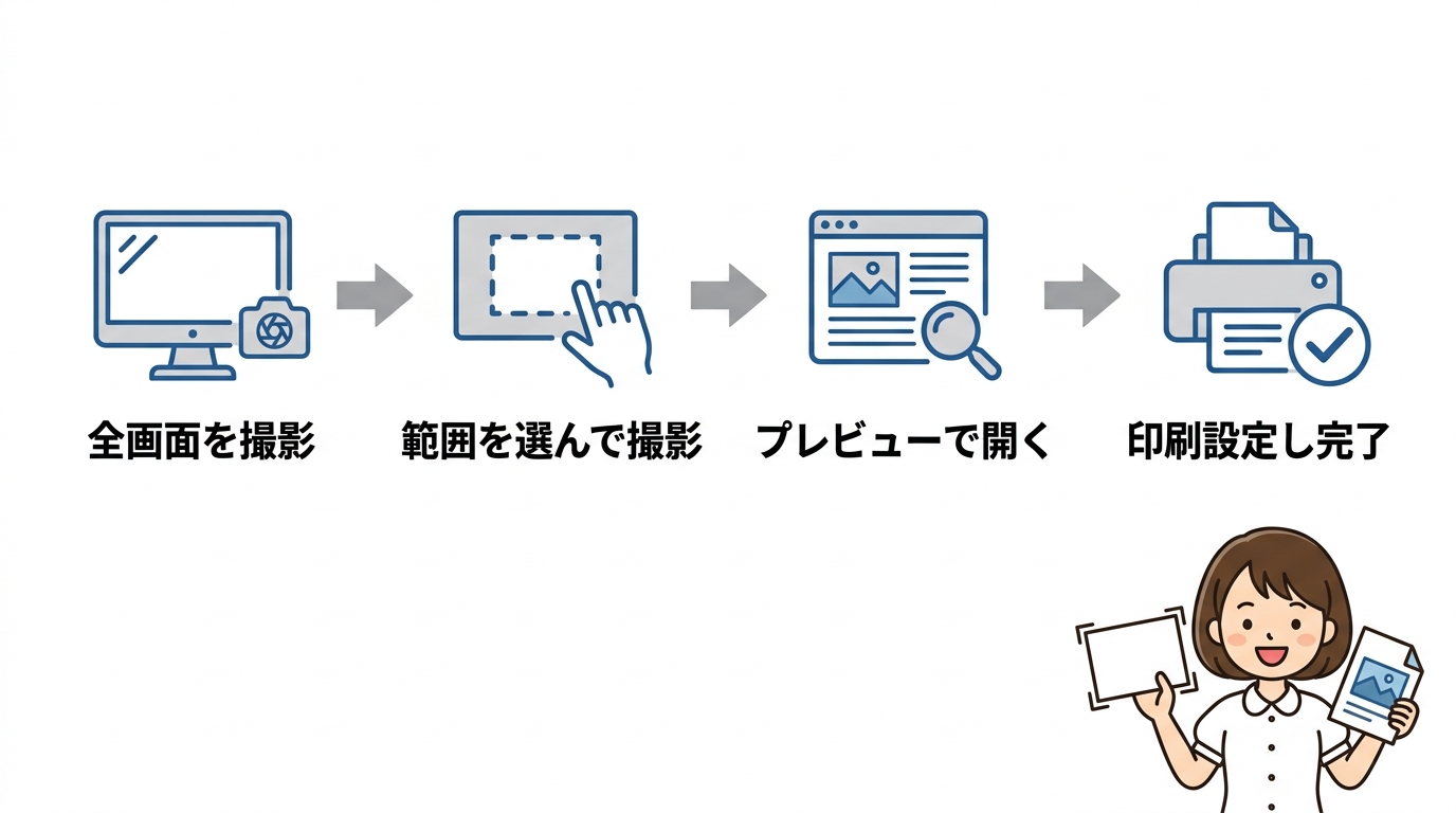 Macでスクリーンショットを印刷する手順