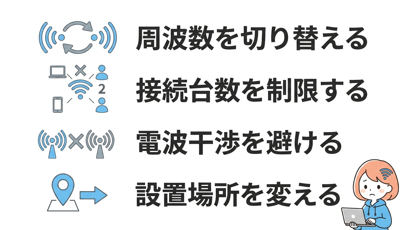 ルーターや周囲のワイファイ環境に問題があるケース