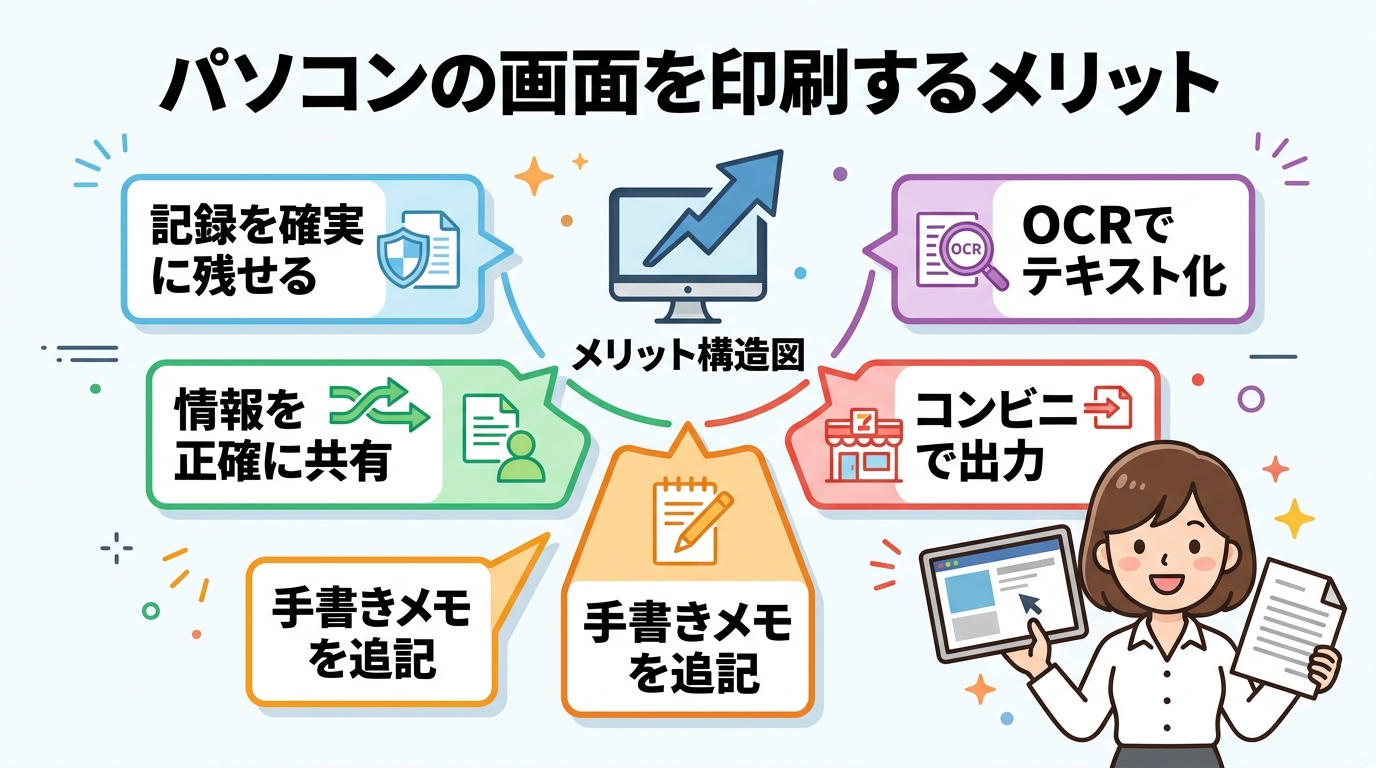 パソコンの画面を印刷するメリット