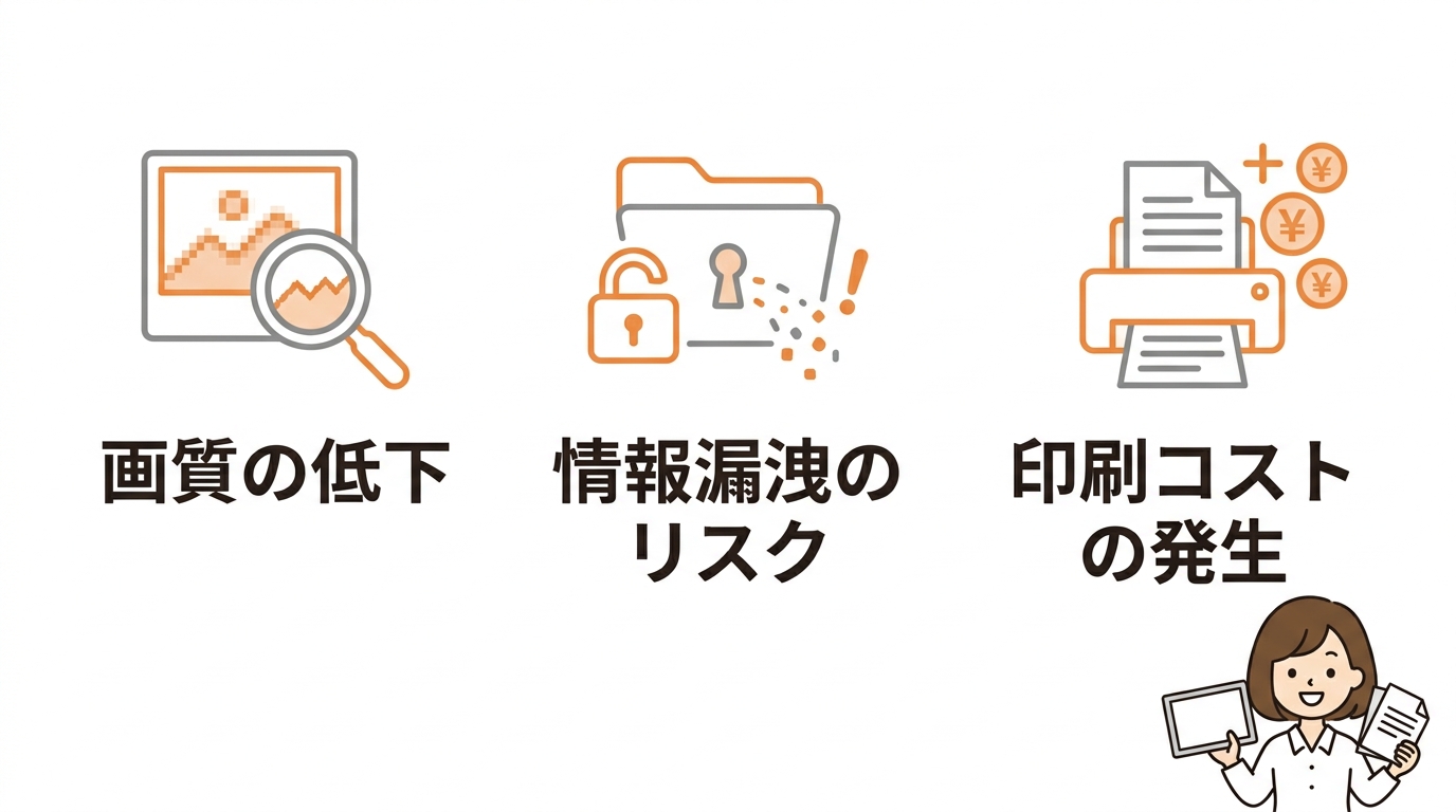 画面キャプチャを印刷するデメリット