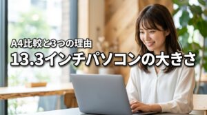 13.3インチパソコンの大きさは何cm？A4サイズとの比較や選ばれる3つの理由