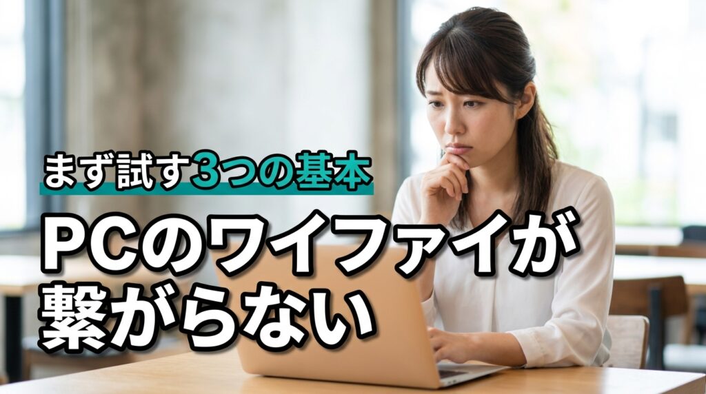 【Win11対応】パソコンのワイファイが繋がらない時にまず試すべき3つの基本