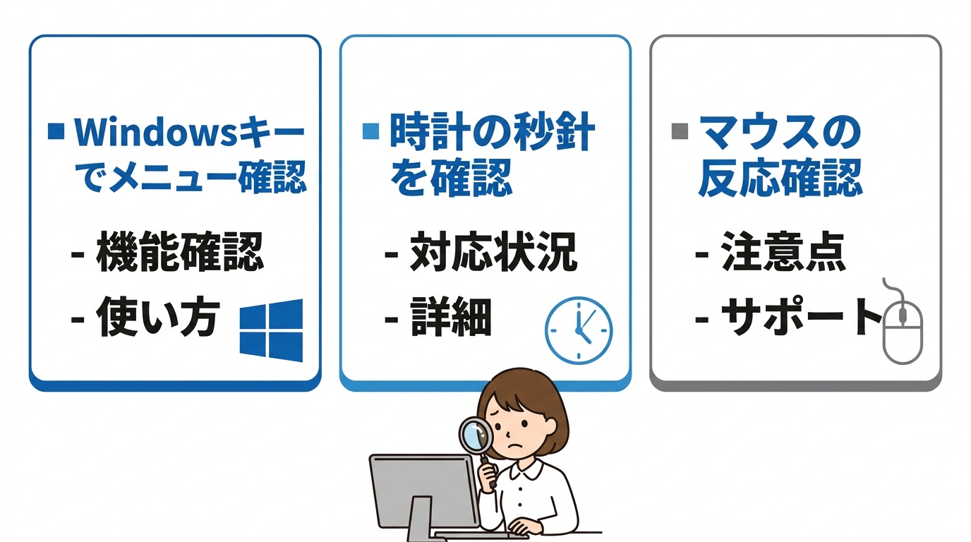 ポインターがフリーズか見極める方法