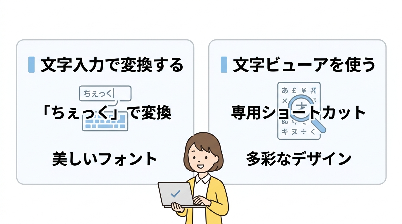 Macパソコンでレ点を表示・入力する操作