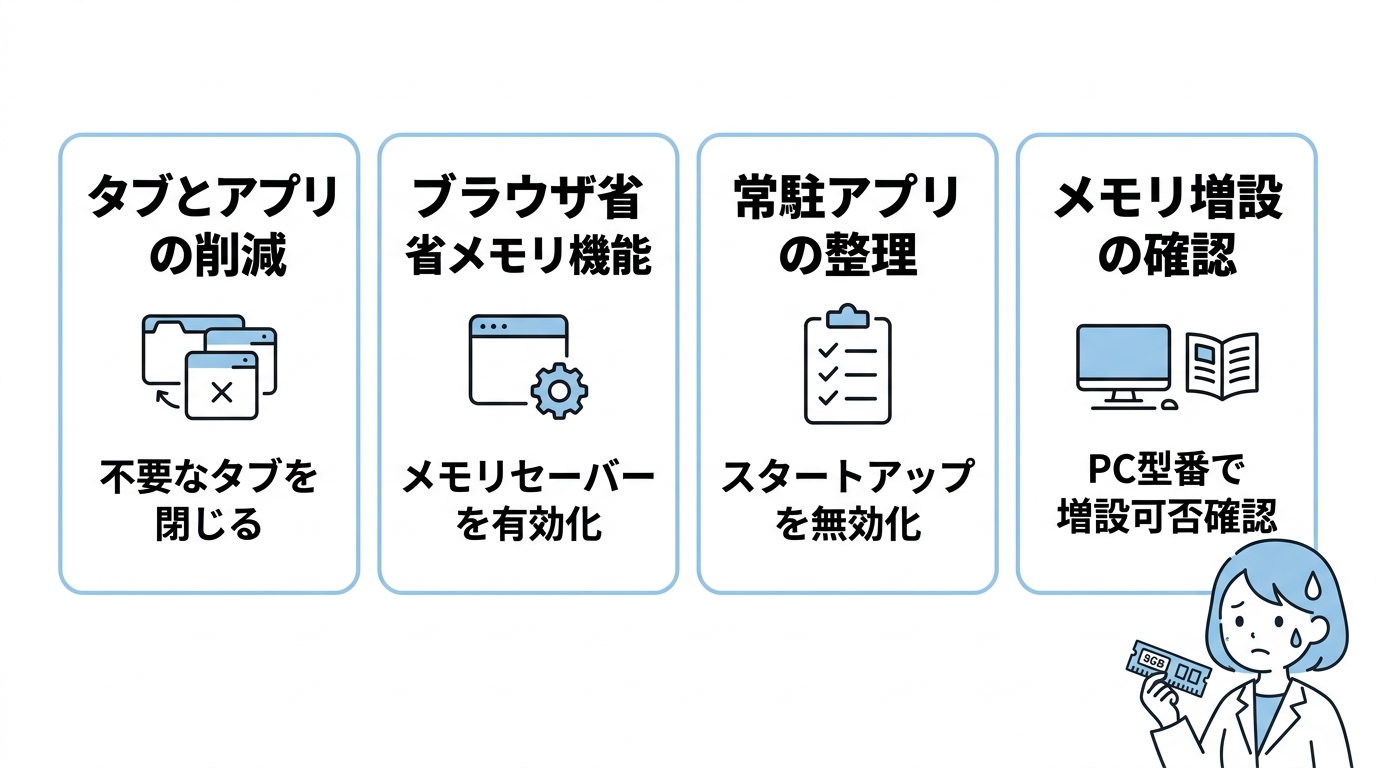 今すぐできるメモリ不足の対処法
