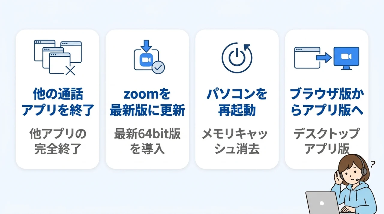 ソフトウェアの干渉と不具合を対策