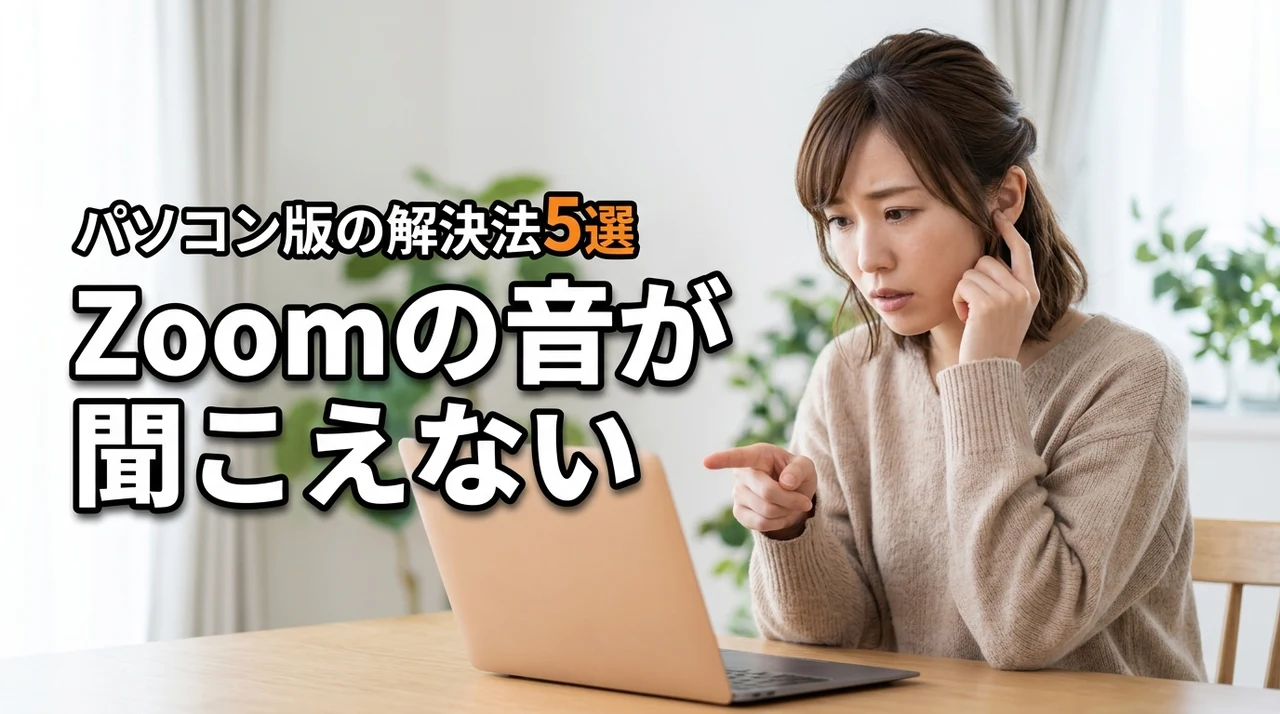 パソコンのzoomで音が聞こえない！5つの原因と今すぐ簡単解決法
