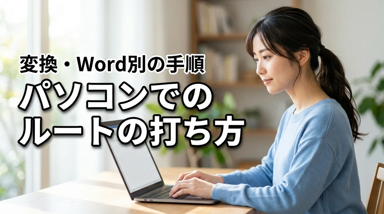 キーボードにない?パソコンでのルートの打ち方【変換・Word別】