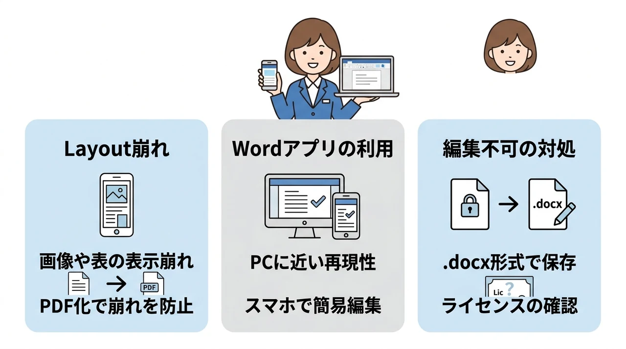 スマホでwordを開く前に知るべき注意点