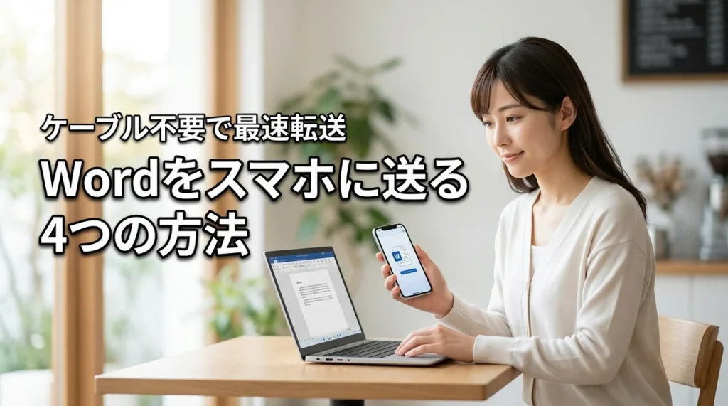 パソコンのwordをスマホに送る4つの方法！ケーブル不要で最速転送