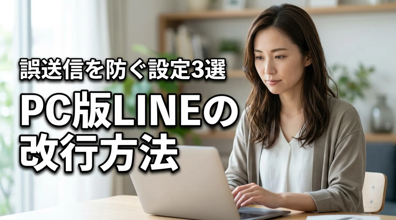 パソコンラインの改行方法！3つの設定変更で誤送信を完全防止するコツ