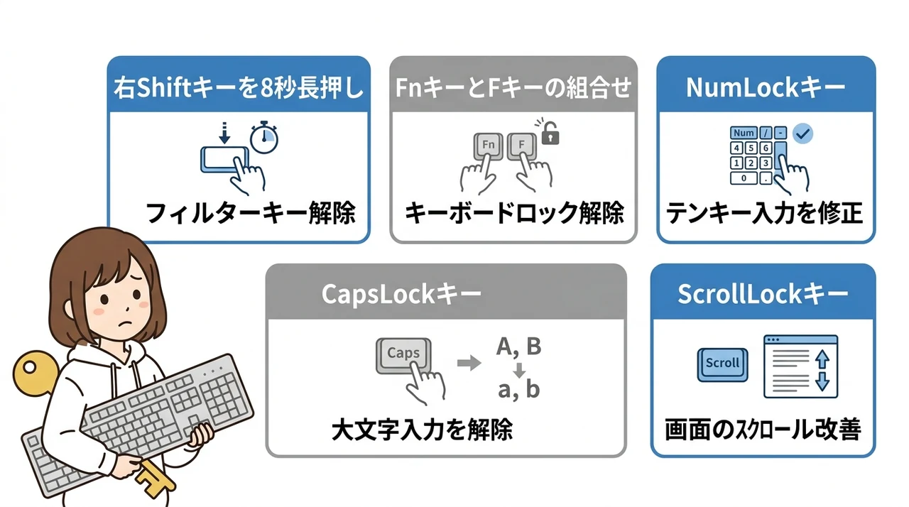 今すぐ試せるショートカットキーでの解除