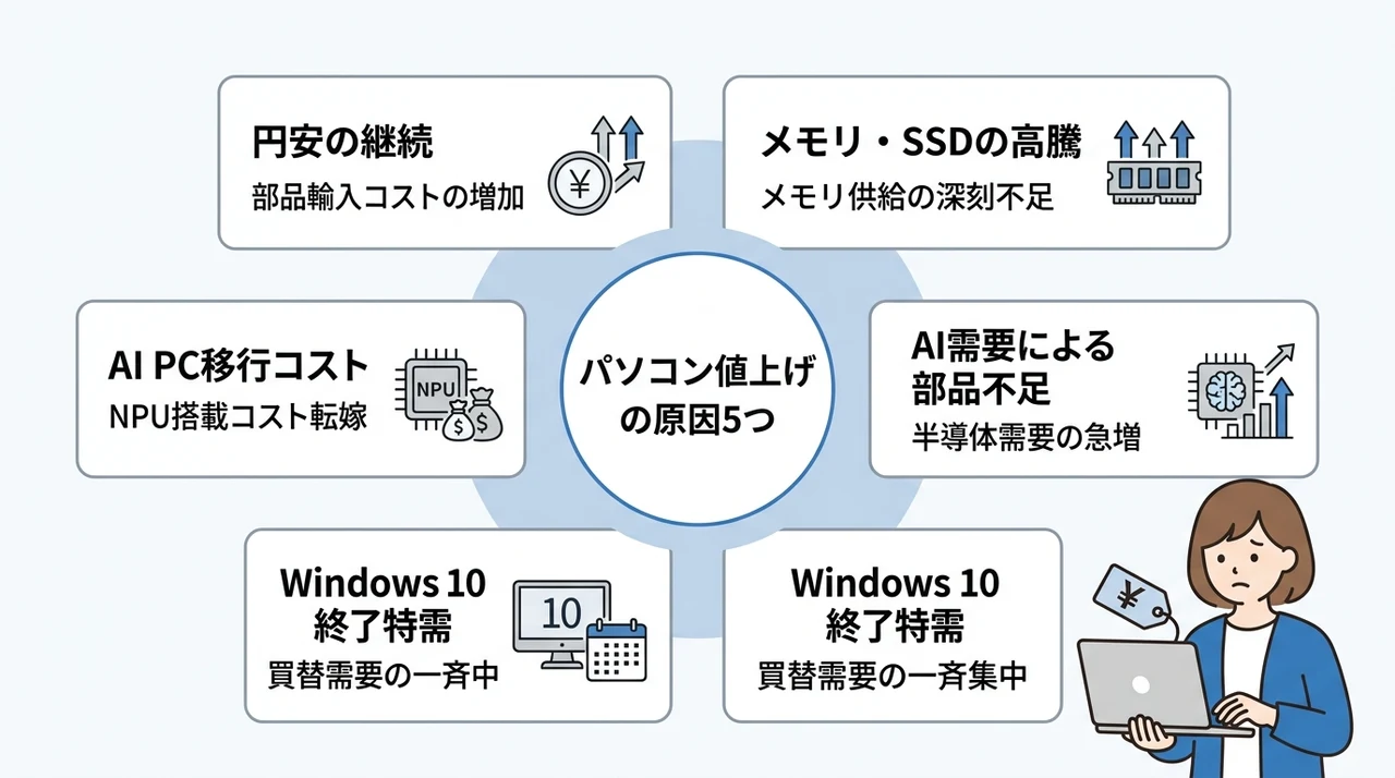 パソコン値上げの原因5つ