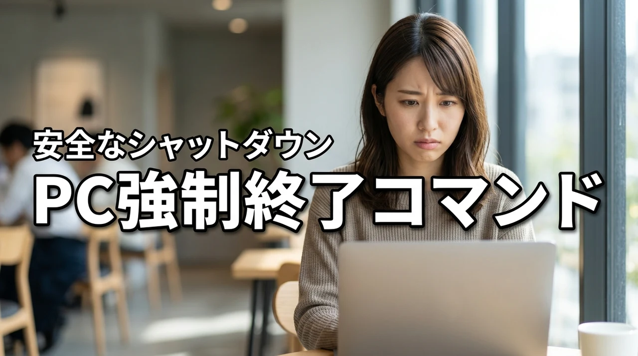 パソコンがフリーズ!強制終了コマンドで安全にシャットダウンするには?