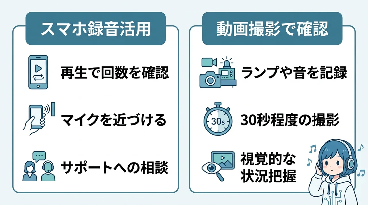 ビープ音パターン正確にカウントする方法