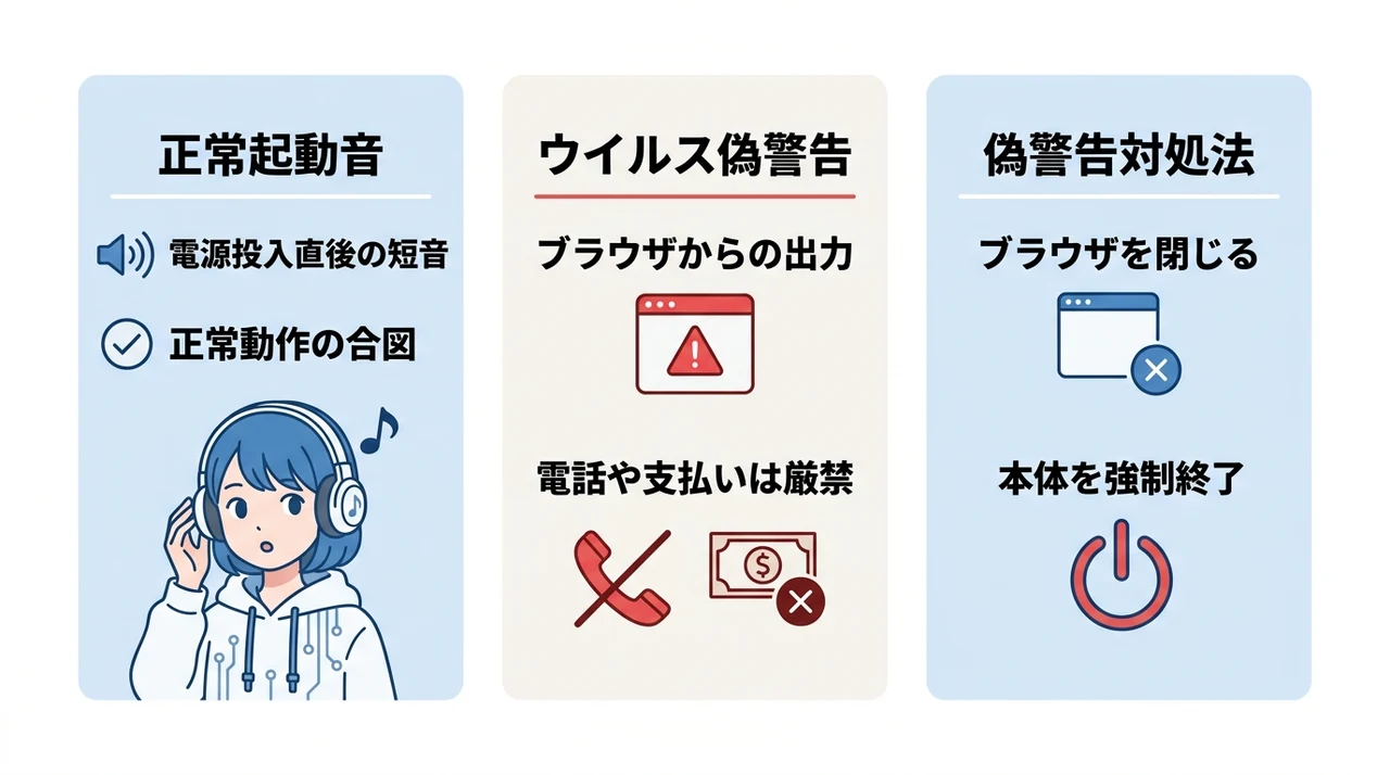 ビープ音の正体と偽警告の見分け方