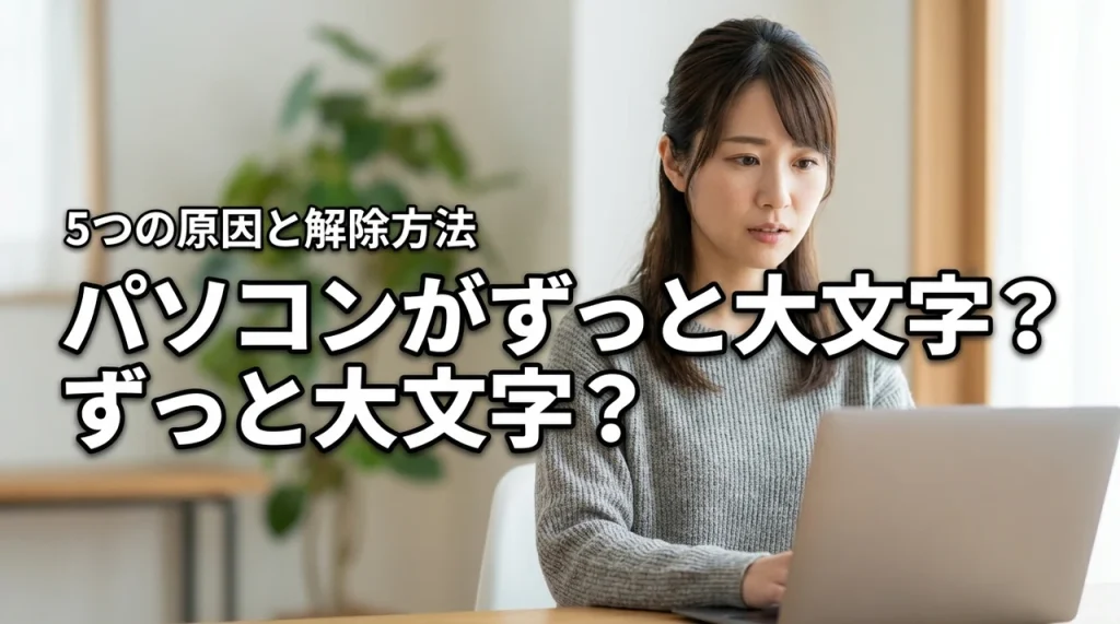 今すぐ直せる！パソコンがずっと大文字になる5つの原因と解除方法を紹介