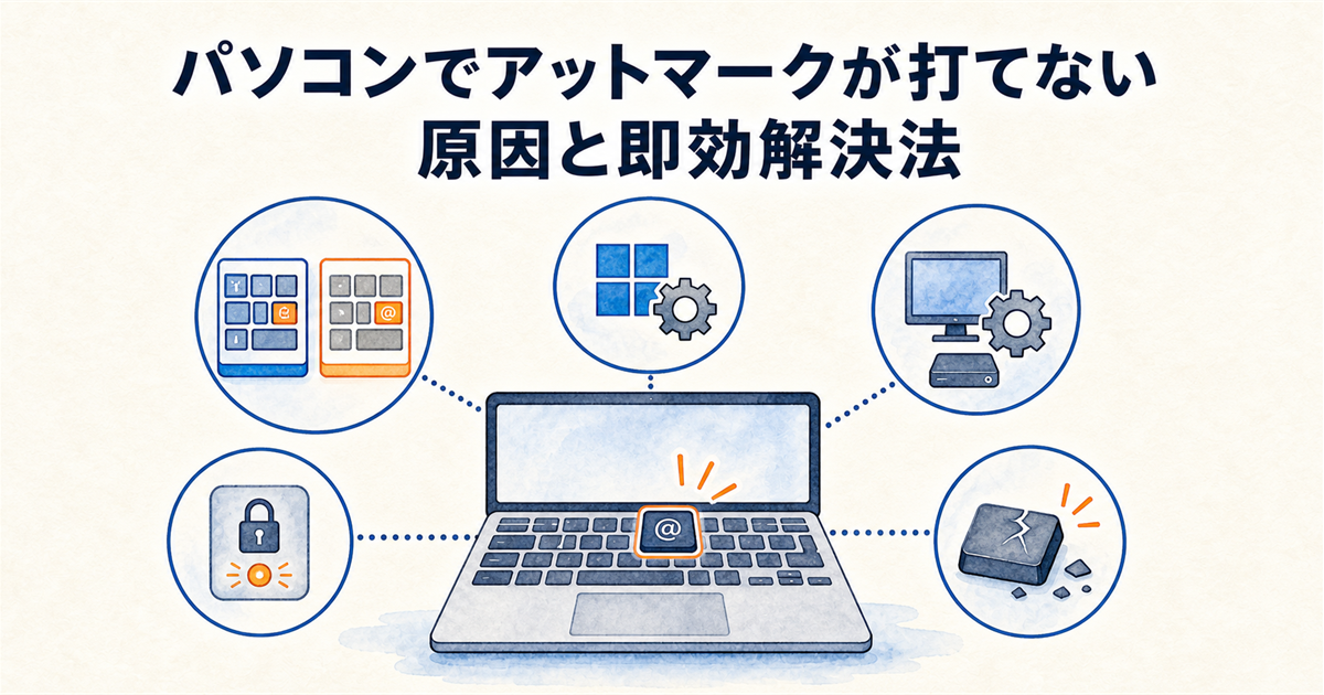 パソコンでアットマークが打てない原因と即効解決法