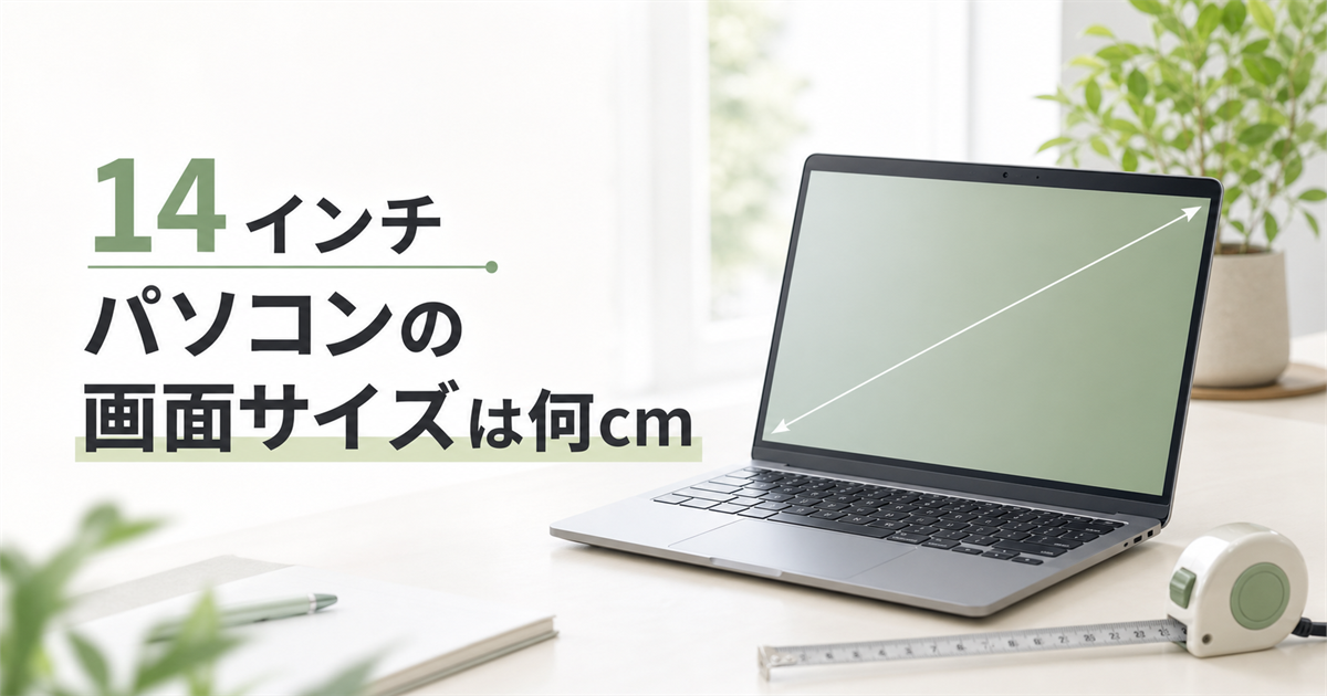 14インチパソコンの画面サイズは何cm