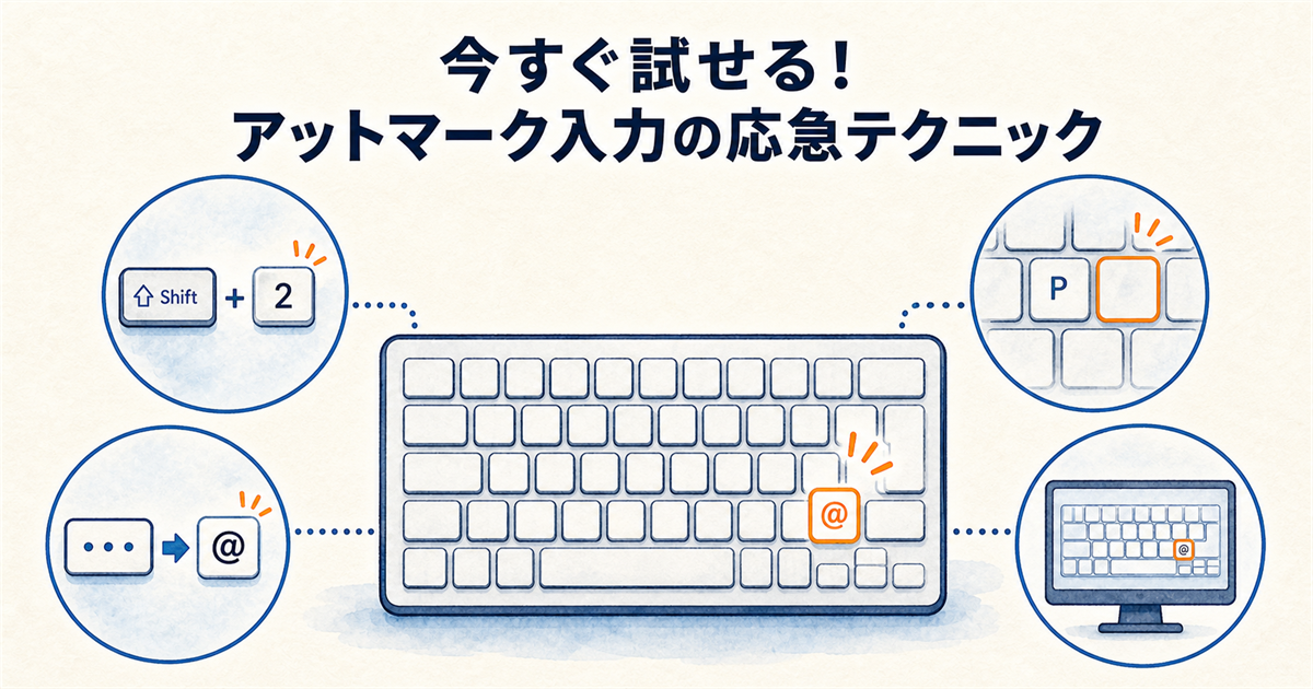 今すぐ試せる!アットマーク入力の応急テクニック