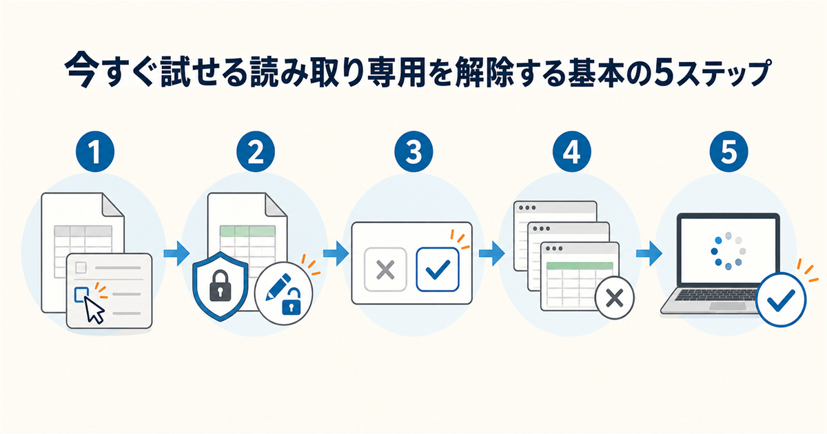 今すぐ試せる読み取り専用を解除する基本の5ステップ
