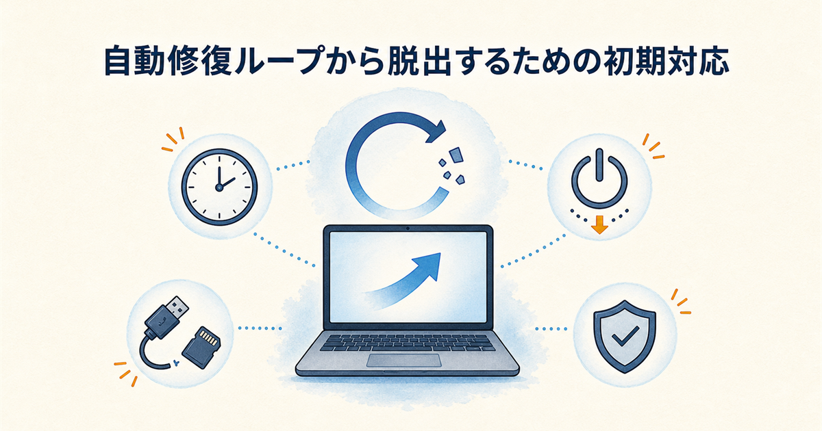 自動修復ループから脱出するための初期対応