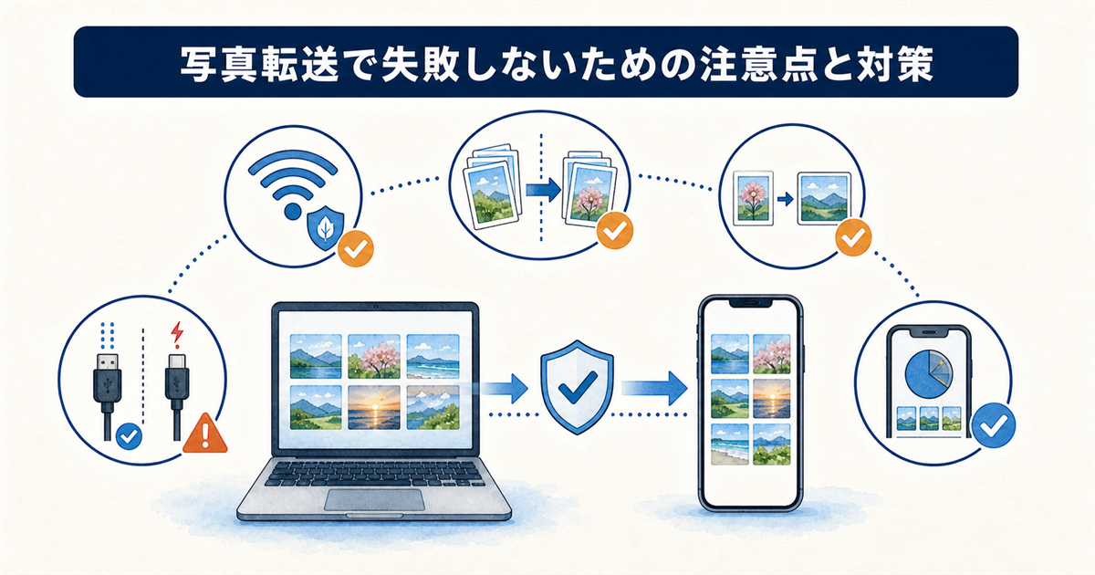 写真転送で失敗しないための注意点と対策