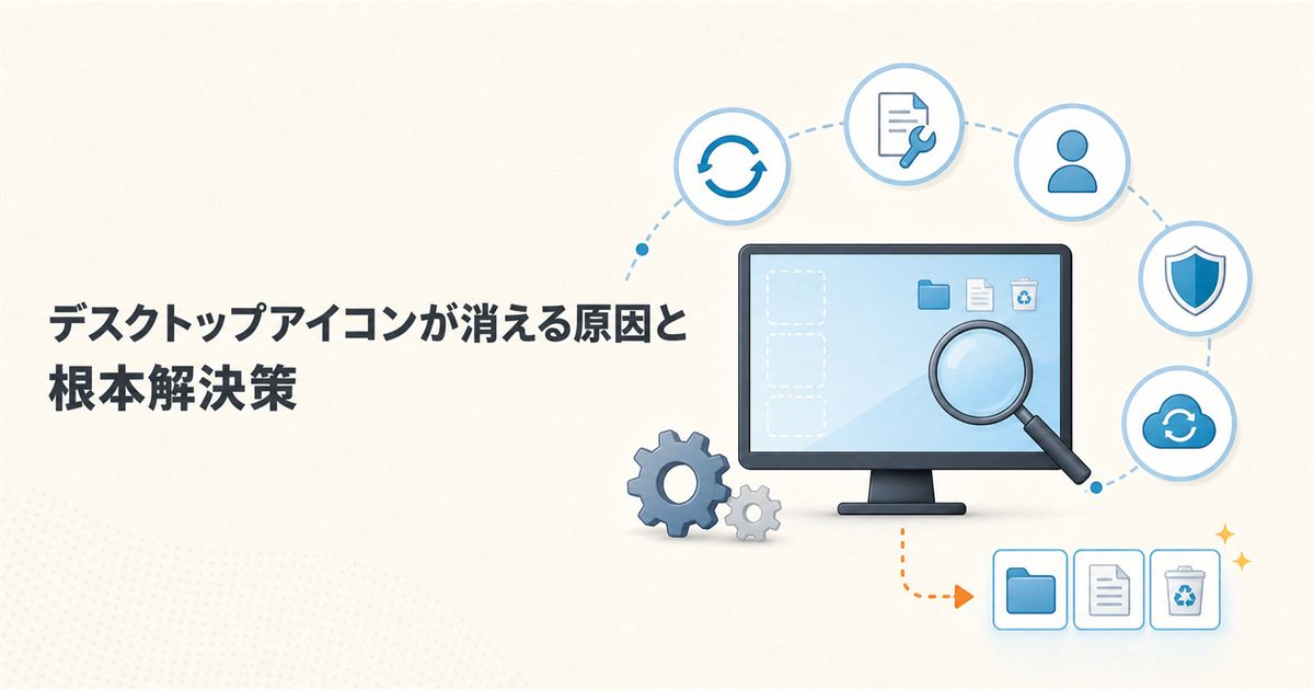 デスクトップアイコンが消える原因と根本解決策