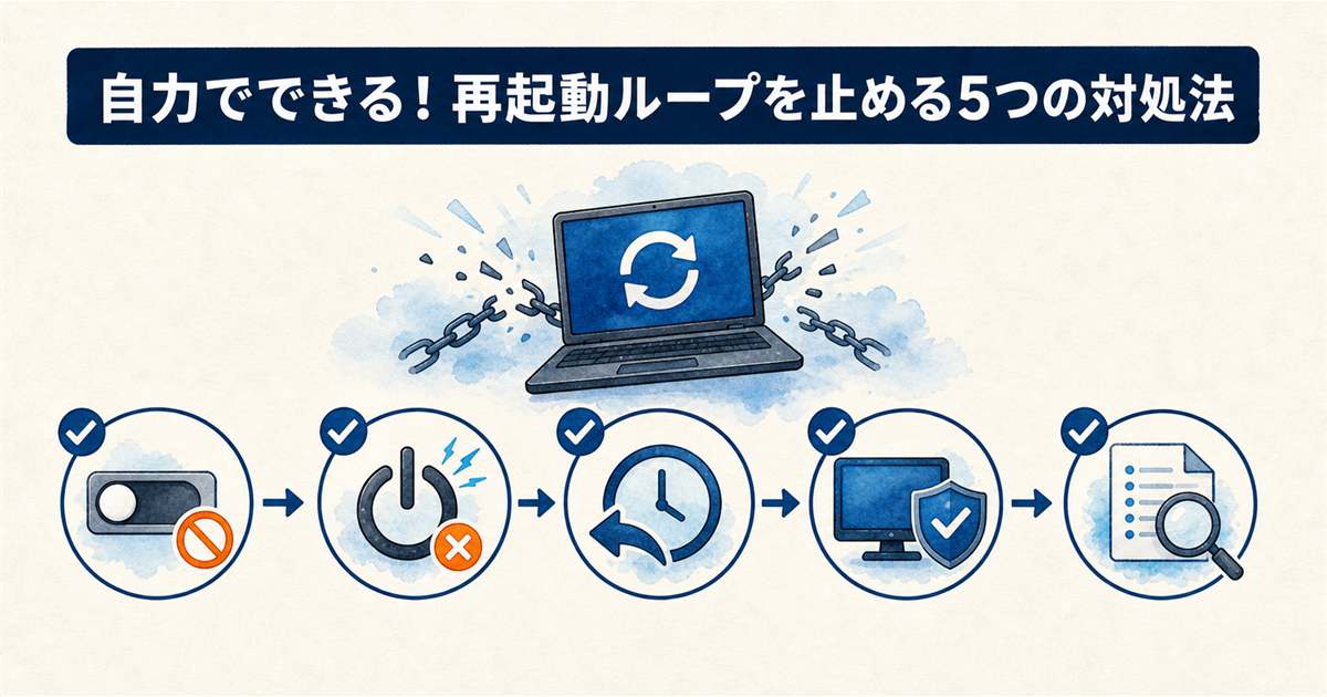 自力でできる!再起動ループを止める5つの対処法