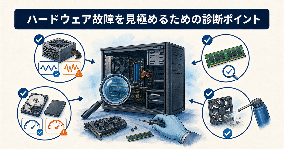 ハードウェア故障を見極めるための診断ポイント