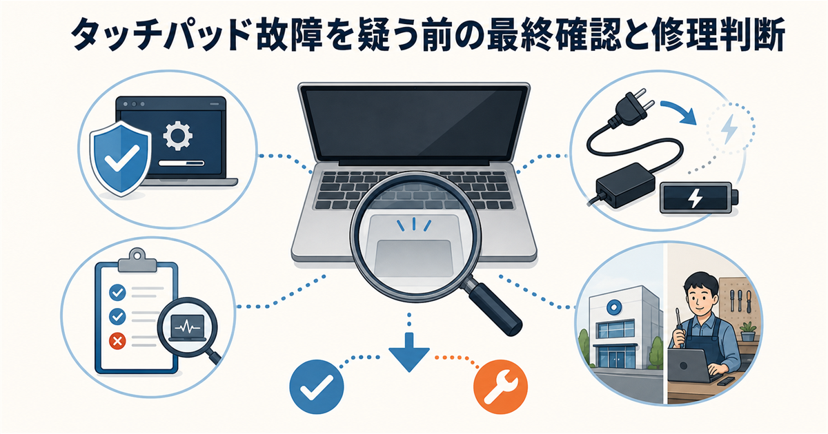 タッチパッド故障を疑う前の最終確認と修理判断