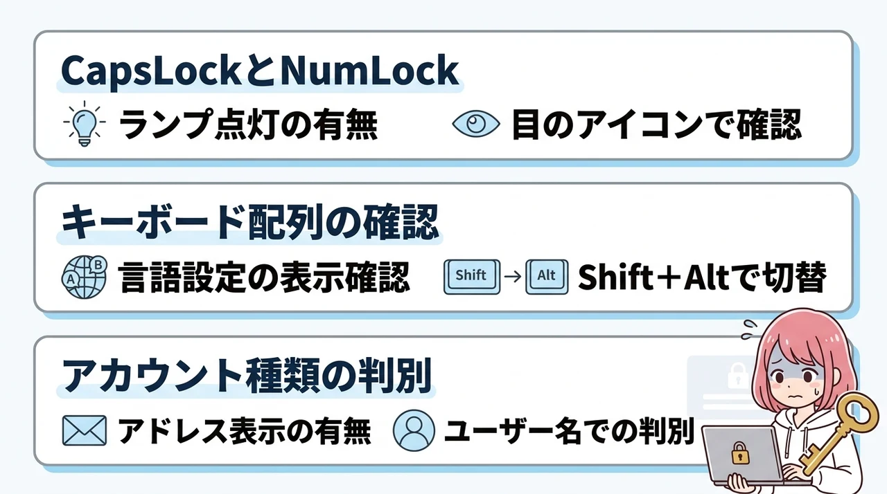 Windowsのパスワードを忘れてログインできない時にまず確認すべきこと