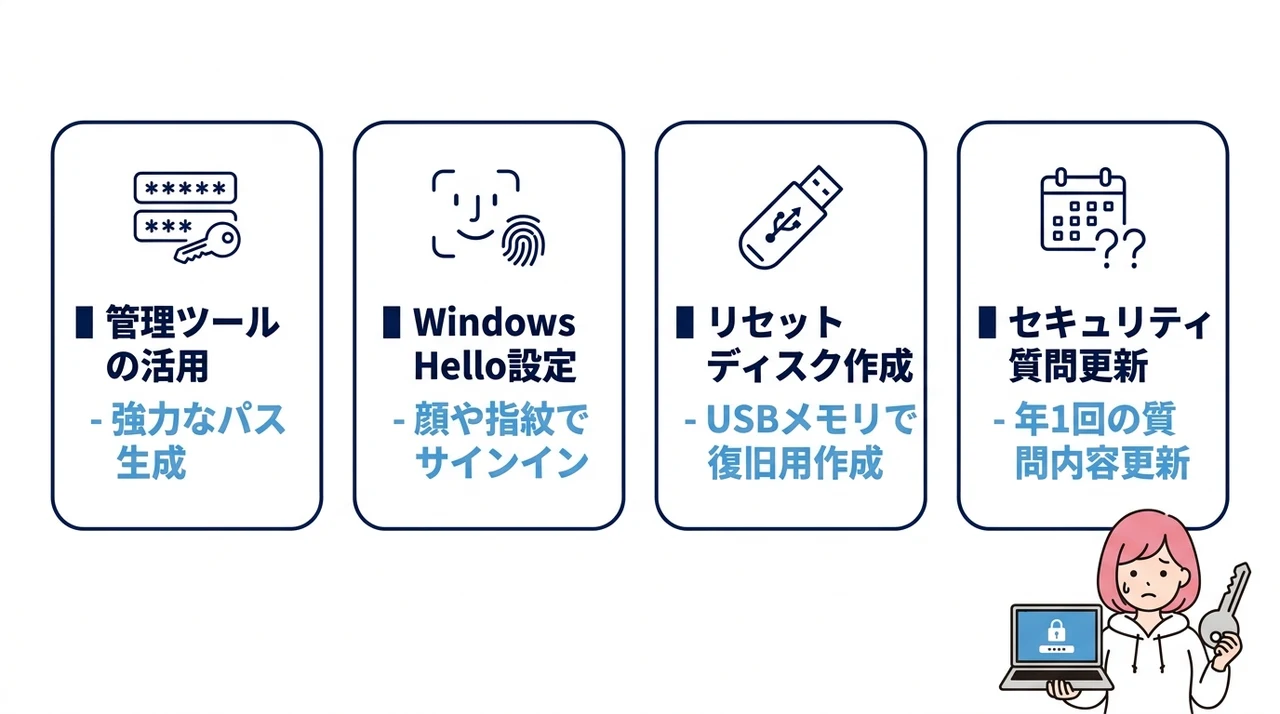 パスワード忘れを防ぐための具体的な予防策