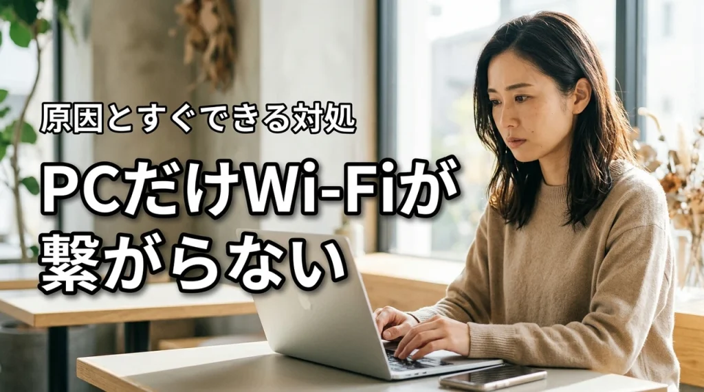 スマホは繋がるのにパソコンだけWi-Fiに繋がらない…その原因と今すぐできる対処