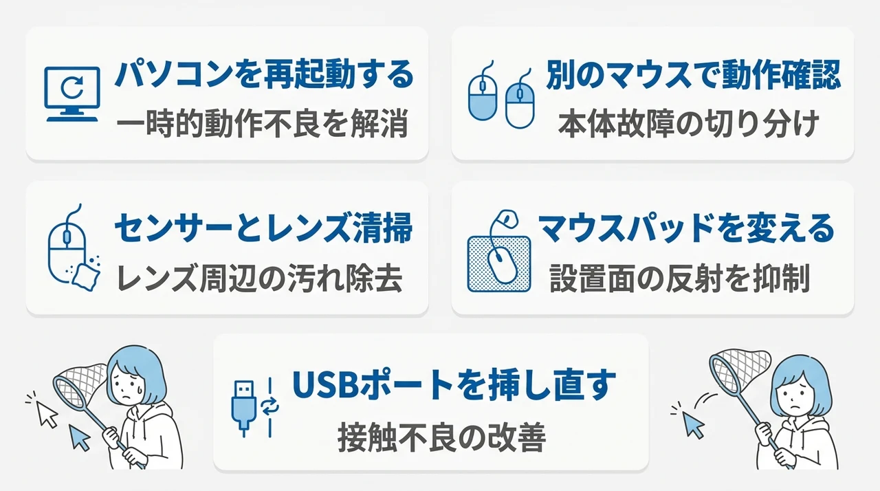 最初に試す5つの確認