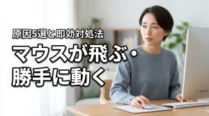 マウスカーソルが飛ぶ・勝手に動く原因5選！即効で直す対処法を解説