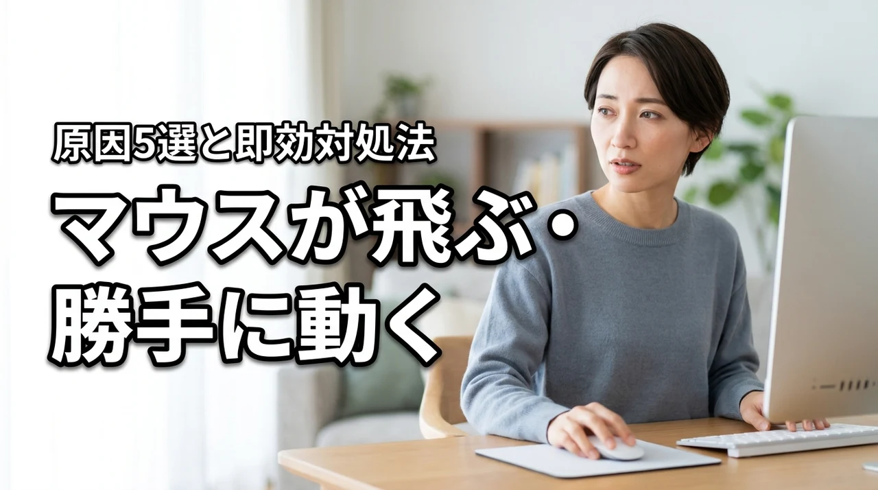 マウスカーソルが飛ぶ・勝手に動く原因5選!即効で直す対処法を解説