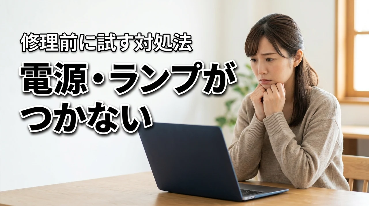 ノートパソコンの電源入らない充電ランプつかない…その症状、修理前に試す価値あり