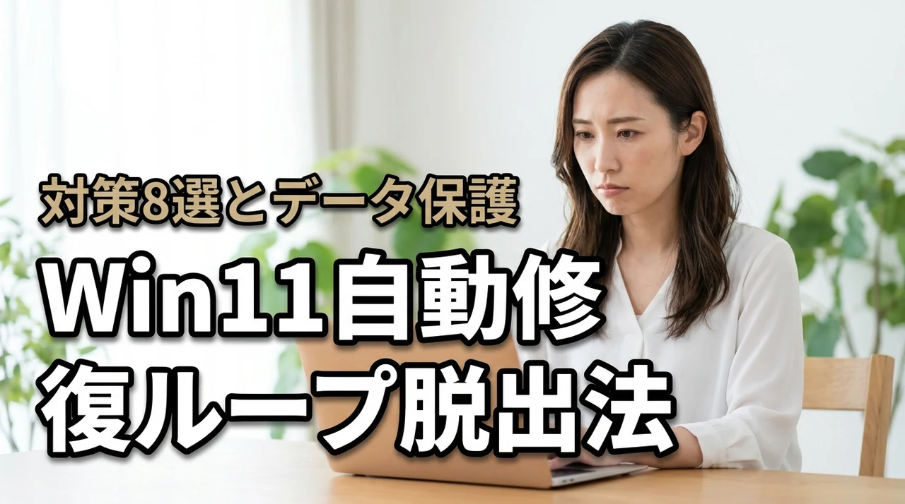Windows 11の自動修復が終わらない時の脱出法8選!ループ解除とデータ保護