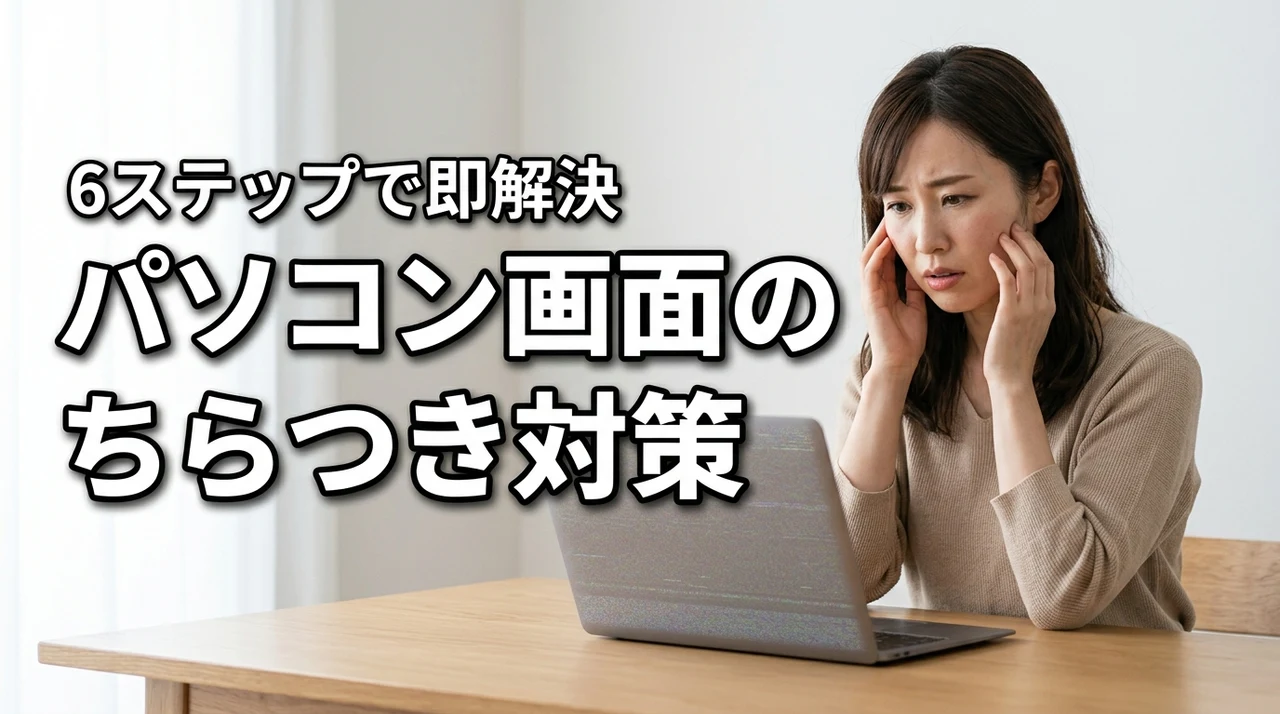 パソコン画面がちらつく原因と対処法6ステップ！今すぐ直す