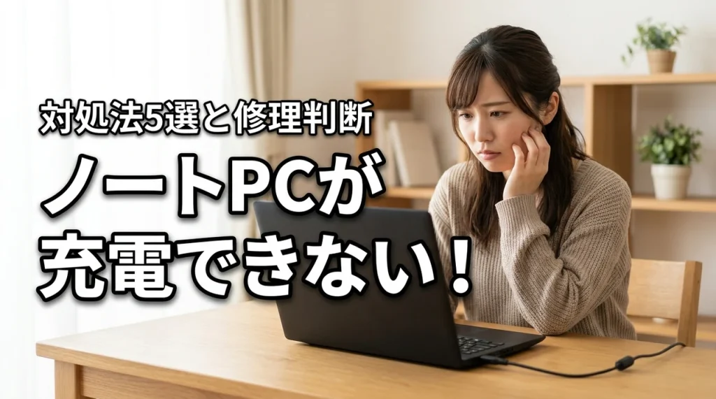 ノートパソコンが充電できない時の対処法5選！原因特定から修理判断まで