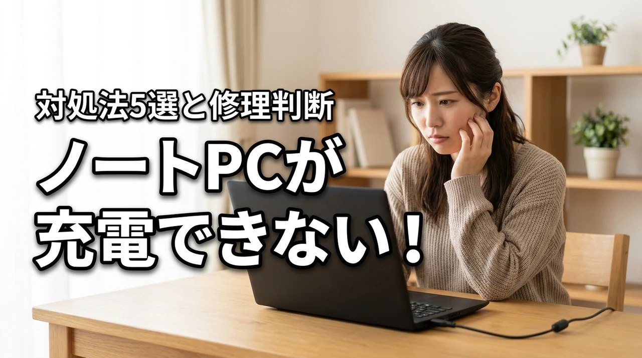 ノートパソコンが充電できない時の対処法5選!原因特定から修理判断まで
