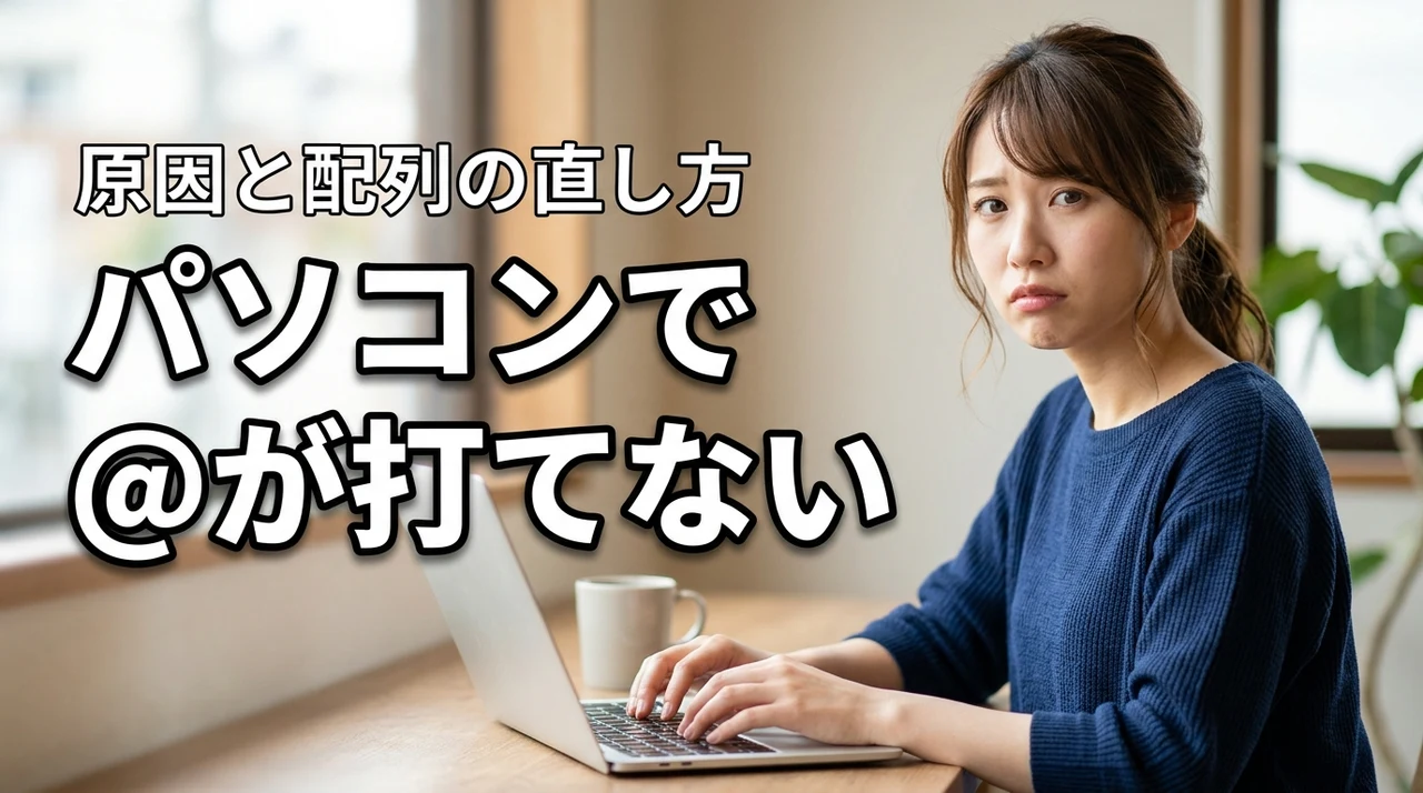 パソコンでアットマークが打てない原因とキーボード配列の直し方