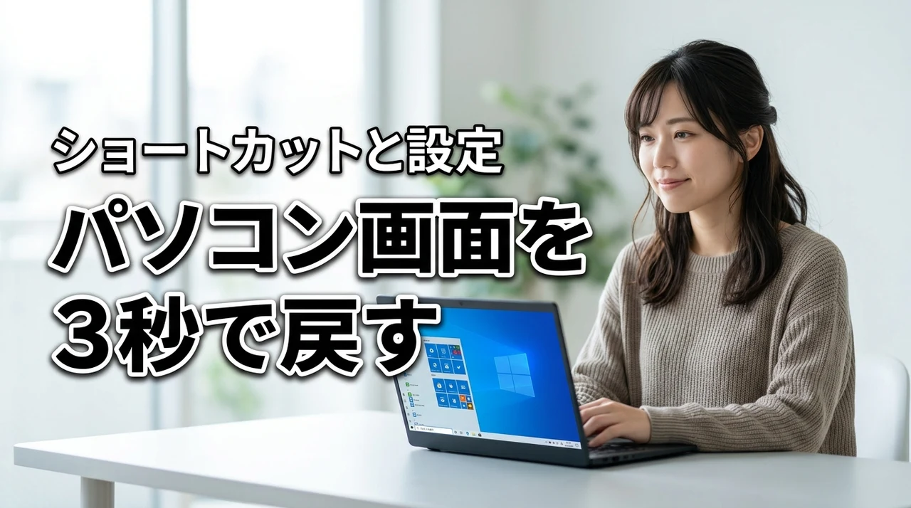 パソコン画面が回転したら3秒で戻す!ショートカットと設定手順