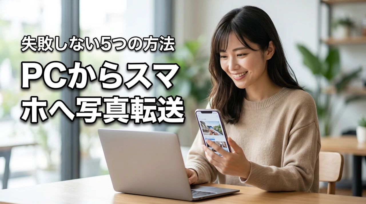 パソコンからスマホに写真を送る5つの方法!失敗しない転送術