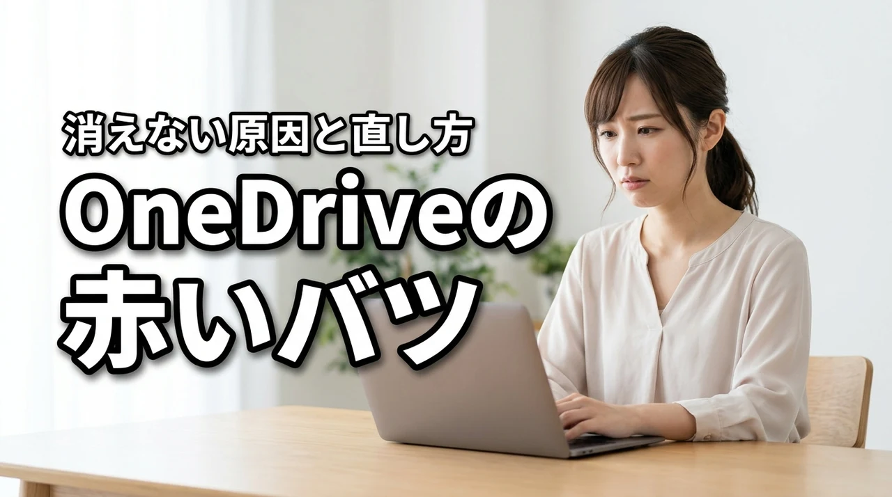 OneDriveの赤いバツが消えない原因と同期エラーの直し方